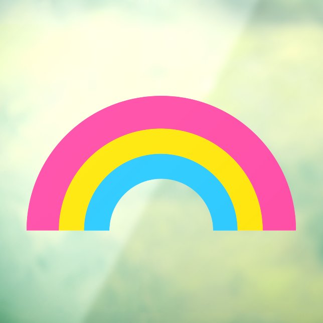 Autocollant Pour Fenêtre Drapeau arc-en-ciel de la Fierté Pansexual Personn (Feuille 3)