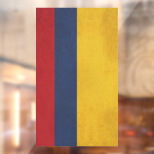 Autocollant Pour Fenêtre Drapeau Colombie Conception Vintage