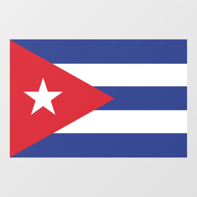 Autocollant Pour Fenêtre Drapeau Cuba (Feuille)