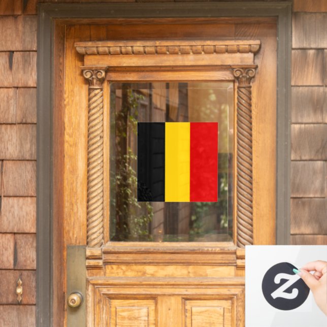 Autocollant Pour Fenêtre Drapeau de Belgique (Porte d'accueil)