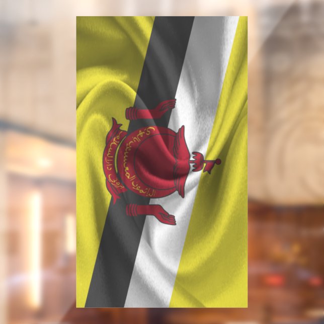 Autocollant Pour Fenêtre Drapeau de Brunei (Feuille 2)