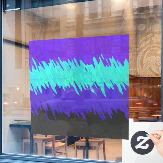 Autocollant Pour Fenêtre Drapeau de fierté Alexigender Abstrait Squiggly Tr (Fenêtre de café)