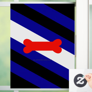 Autocollant Pour Fenêtre Drapeau de fierté de jeu de chiots de SlipperyJoe 