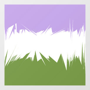 Autocollant Pour Fenêtre Drapeau de fierté Genderqueer abstrait ZigZag épic