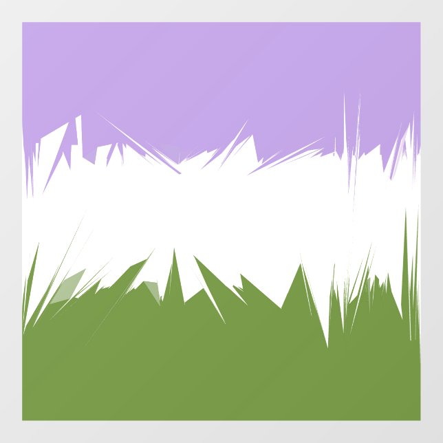 Autocollant Pour Fenêtre Drapeau de fierté Genderqueer abstrait ZigZag épic (Feuille)