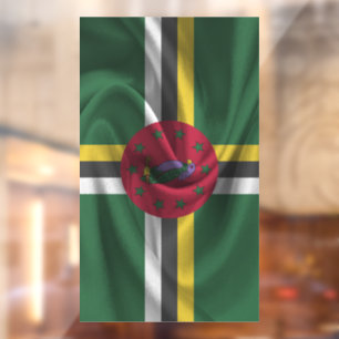 Autocollant Pour Fenêtre Drapeau de la Dominique