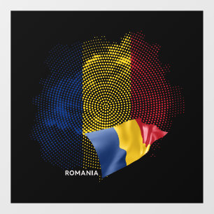 Autocollant Pour Fenêtre Drapeau de la Roumanie