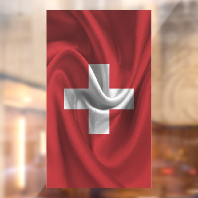 Autocollant Pour Fenêtre Drapeau de la Suisse (Feuille 2)