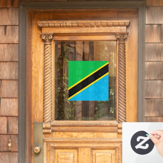 Autocollant Pour Fenêtre Drapeau de la Tanzanie (Porte d'accueil)