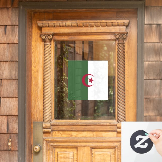 Autocollant Pour Fenêtre Drapeau de l'Algérie (Porte d'accueil)