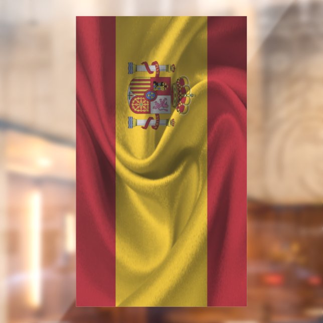 Autocollant Pour Fenêtre Drapeau de l'Espagne (Feuille 2)