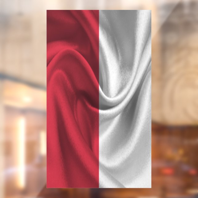 Autocollant Pour Fenêtre Drapeau de Pologne (Feuille 2)