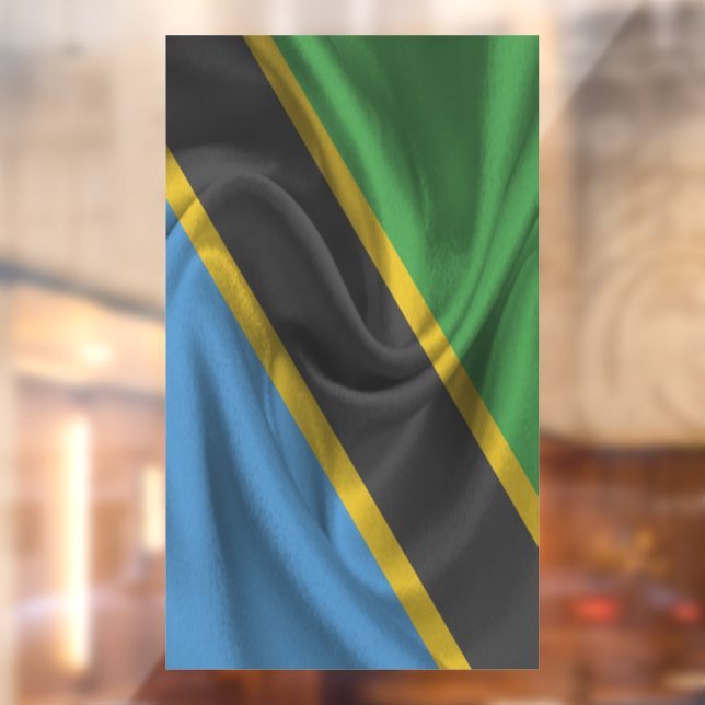 Autocollant Pour Fenêtre Drapeau de Tanzanie (Feuille 2)