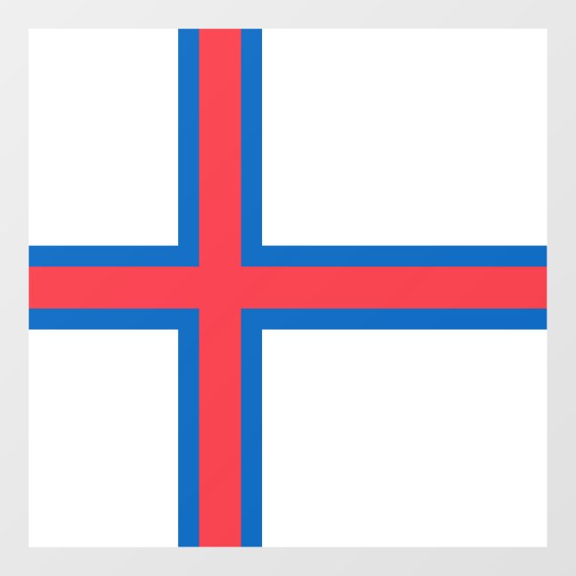 Autocollant Pour Fenêtre Drapeau des îles Féroé (Feuille)