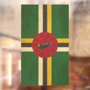Autocollant Pour Fenêtre Drapeau Dominique Design Vintage