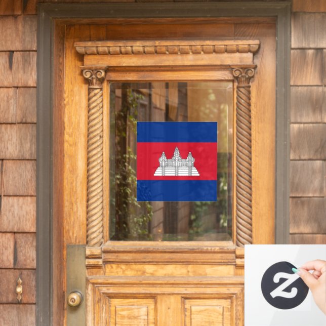 Autocollant Pour Fenêtre drapeau du Cambodge (Porte d'accueil)