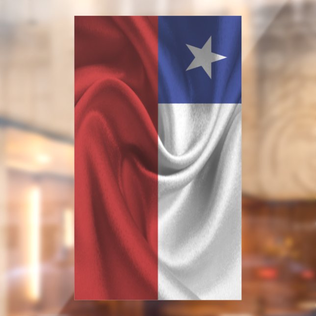 Autocollant Pour Fenêtre Drapeau du Chili (Feuille 2)