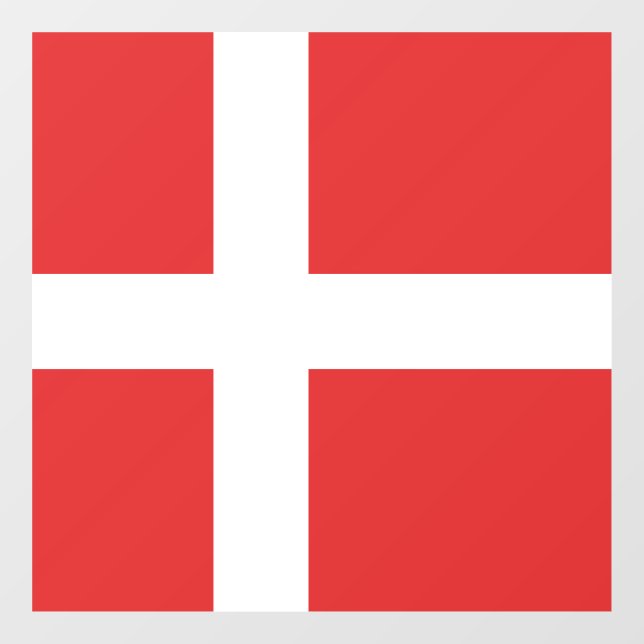 Autocollant Pour Fenêtre Drapeau du Danemark (Feuille)