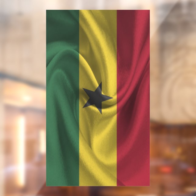 Autocollant Pour Fenêtre Drapeau du Ghana (Feuille 2)
