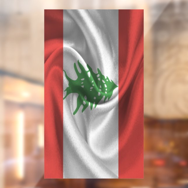 Autocollant Pour Fenêtre Drapeau du Liban (Feuille 2)