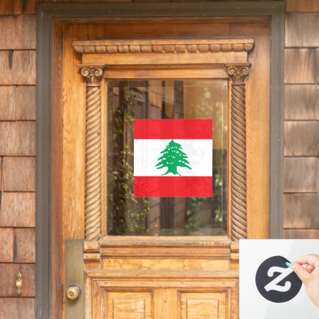 Autocollant Pour Fenêtre Drapeau du Liban (Porte d'accueil)