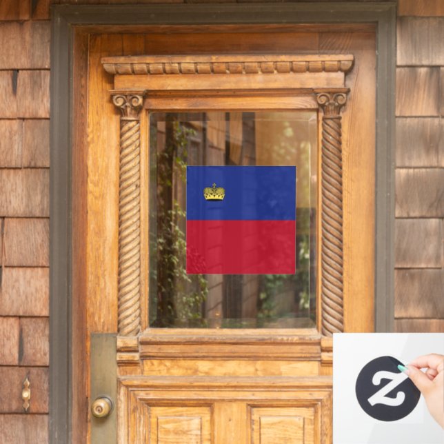 Autocollant Pour Fenêtre Drapeau du Liechtenstein (Porte d'accueil)