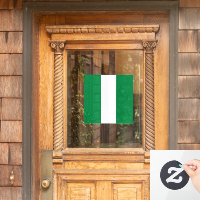 Autocollant Pour Fenêtre Drapeau du Nigeria (Porte d'accueil)
