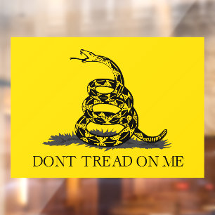 Autocollant Pour Fenêtre Drapeau Gadsden jaune classique Ne marchez pas sur