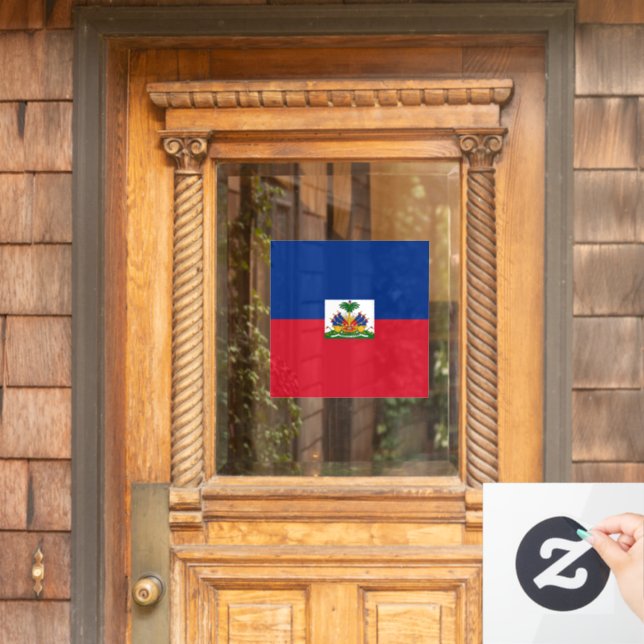 Autocollant Pour Fenêtre Drapeau Haïti (Porte d'accueil)