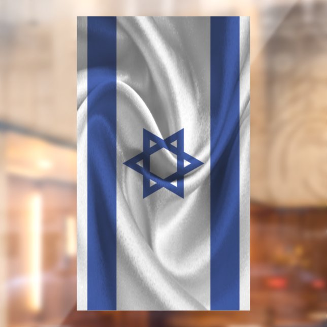 Autocollant Pour Fenêtre Drapeau Israël (Feuille 2)