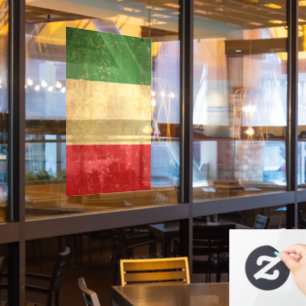 Autocollant Pour Fenêtre Drapeau italien Vintage Grunge