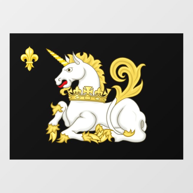 Autocollant Pour Fenêtre Drapeau Licorne (Feuille)