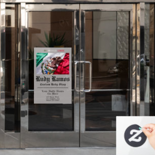 Autocollant Pour Fenêtre Drapeau mexicain Fenêtre d'entreprise Clôture Heur