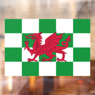 Autocollant Pour Fenêtre Drapeau mystique rouge du dragon celtique du Pays 