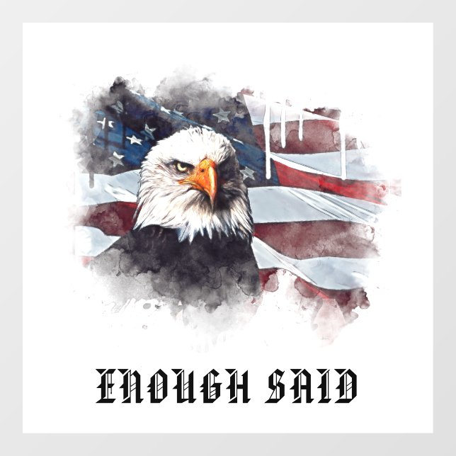 Autocollant Pour Fenêtre *~* Drapeau patriotique USA Drapeau américain EAGL (Feuille)