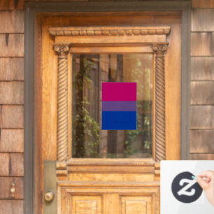 Autocollant Pour Fenêtre Drapeau SlipperyJoe's Bisexual Pride lavande-rose