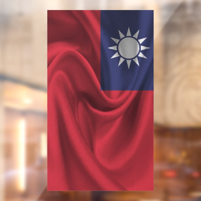 Autocollant Pour Fenêtre Drapeau Taïwan (Feuille 2)
