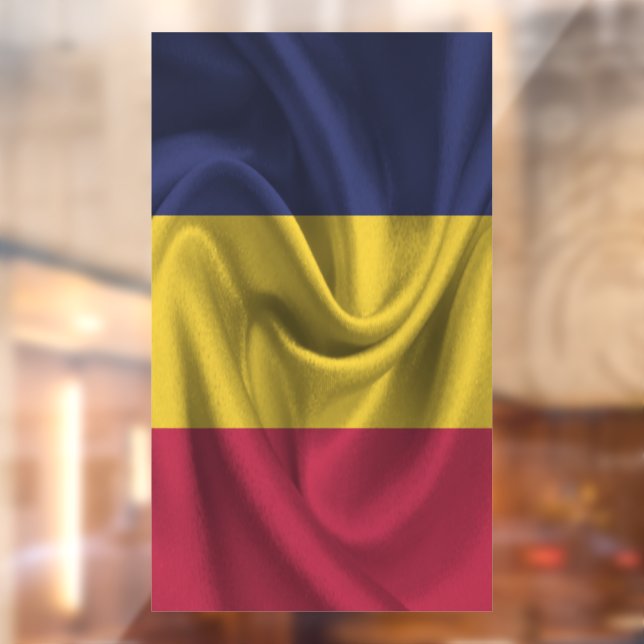 Autocollant Pour Fenêtre Drapeau Tchad (Feuille 2)