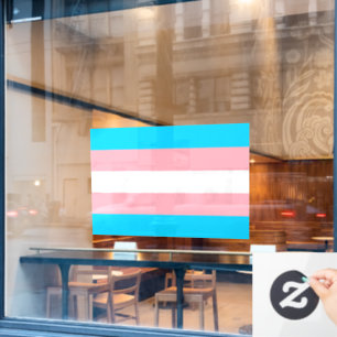 Autocollant Pour Fenêtre Drapeau transgenre LGBTQIA+    DrapeauCling de fen