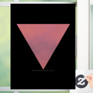 Autocollant Pour Fenêtre Drapeau triangle rose de SlipperyJoe's symbole ros
