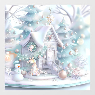 Autocollant Pour Fenêtre Dreamy Christmas Gingerbread Maison Clouage