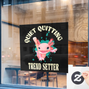 Autocollant Pour Fenêtre Drôle Axolotl Rose Initiateur de la Tendance de la