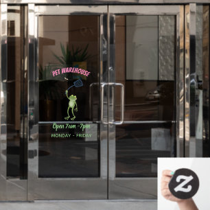 Autocollant Pour Fenêtre Drôle dessin animé de la mouche à bec de grenouill