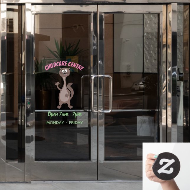 Autocollant Pour Fenêtre Drôle dessin animé en toile (Porte de bureau)