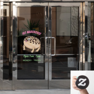 Autocollant Pour Fenêtre Drôle dessin de grenouille à pluie dans le désert