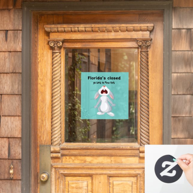 Autocollant Pour Fenêtre Drôle Florida New York (Porte d'accueil)