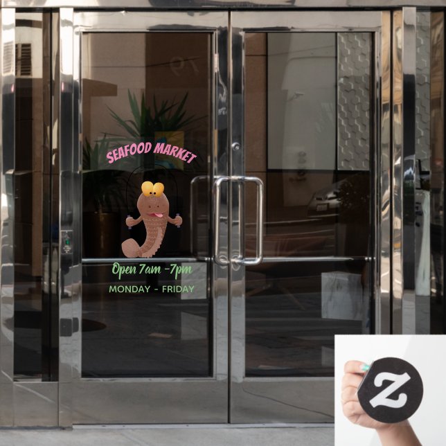 Autocollant Pour Fenêtre Drôle sauter boudskipper poisson dessin animé (Porte de bureau)