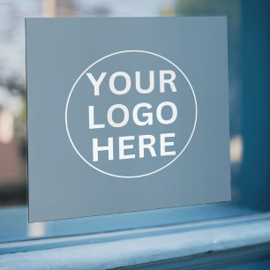 Autocollant Pour Fenêtre Dusty Blue l Professional Company Logo Promotionne