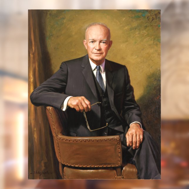 Autocollant Pour Fenêtre Dwight Eisenhower Président Portrait de la Maison  (Feuille 2)