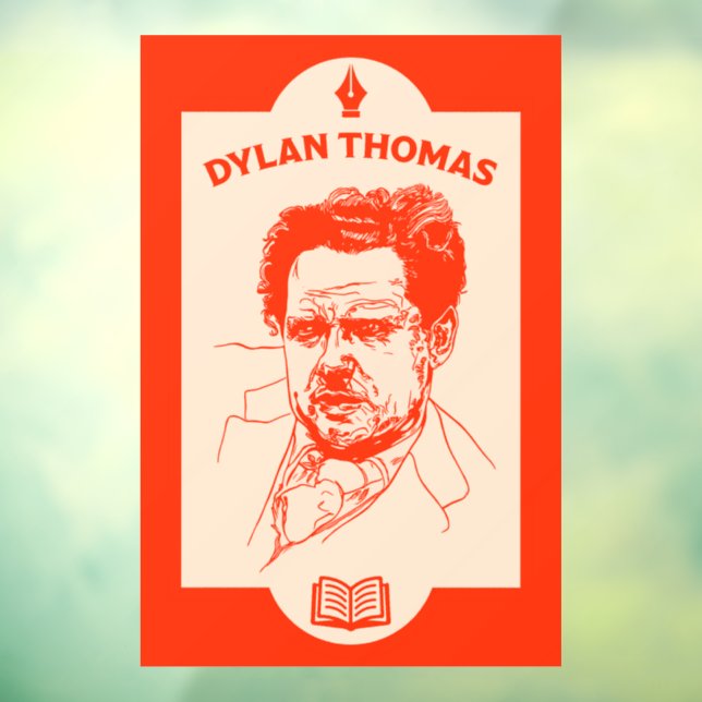Autocollant Pour Fenêtre Dylan Thomas Welsh Poet (Feuille 3)